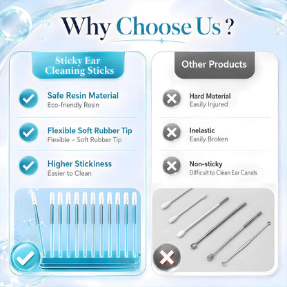 👂 24-Pack Sticky Ear Cleaner Swabs – Disposable Outer Ear Wax Cleaning Tool
