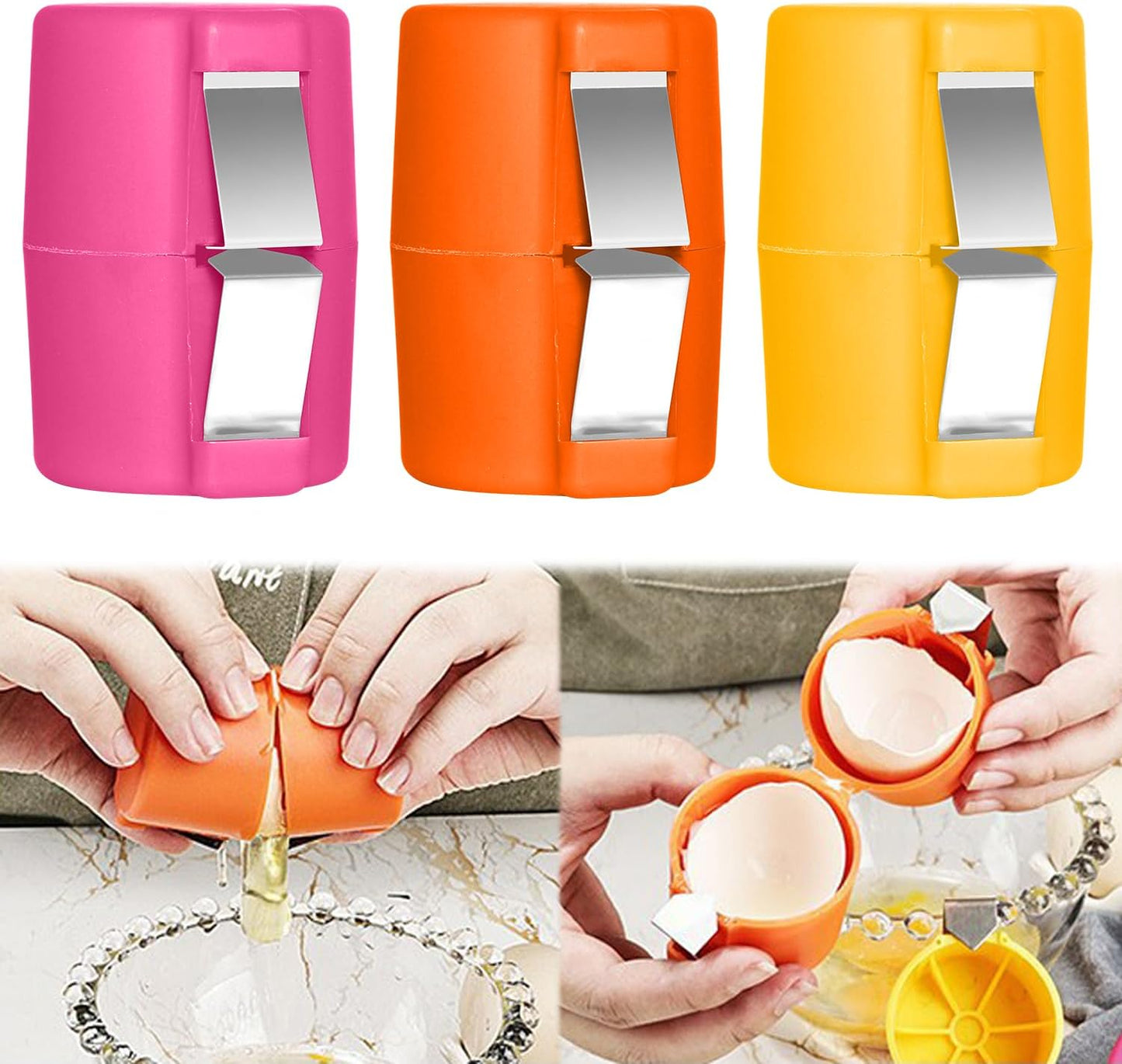 🥚 Household Egg Shell Opener – Crack Eggs Cleanly Without Mess or Broken Shells