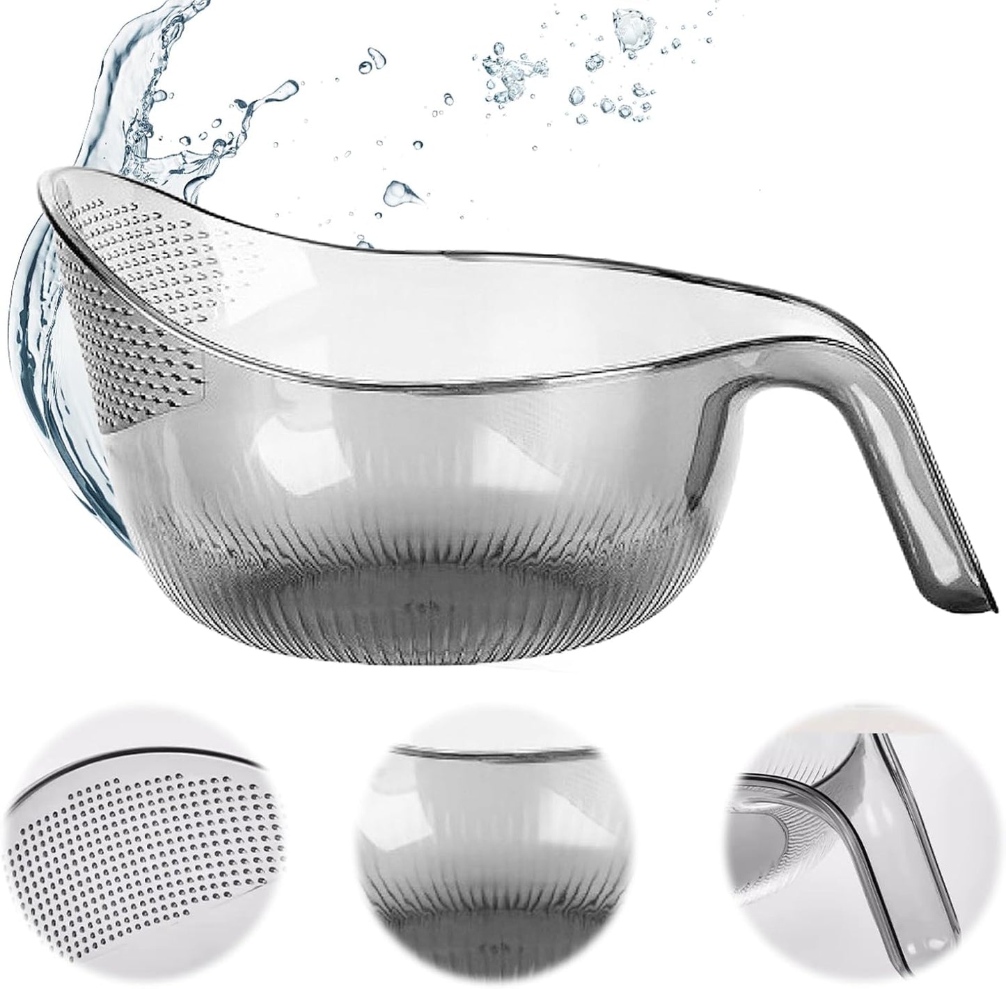 Multipurpose Rice Strainer Bowl – Easy Drain Kitchen Washing Bowl for Rice, Fruits & Vegetables
