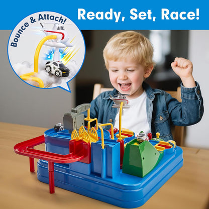 🏎️Race Track Adventure Toy -🚦Interactive Puzzle Track Playset with 3 Cars🚗
