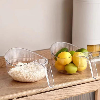 Multipurpose Rice Strainer Bowl – Easy Drain Kitchen Washing Bowl for Rice, Fruits & Vegetables