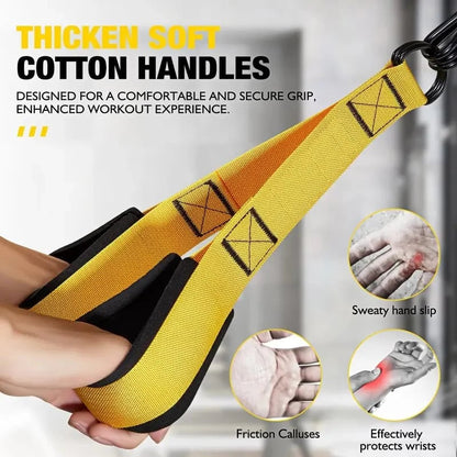 💪 225LBS Heavy Duty Cable Resistance Band Home Gym Training Set