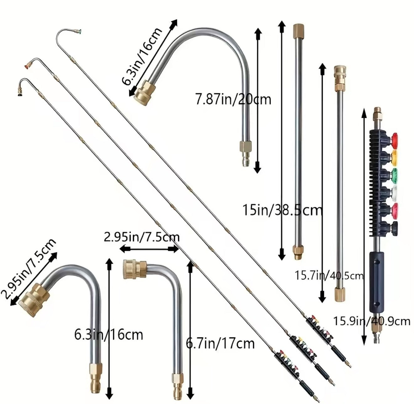 🔥 10-Piece Pressure Washer Rod Set 💦 –⚡Extend your reach and make tough outdoor cleaning faster, safer, and easier! 🏠✨