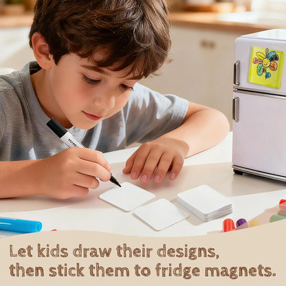 ☀️📸 2"×2" Clear Acrylic Magnetic Photo Frames – DIY Fridge Magnets for Summer Memories 🧲✨