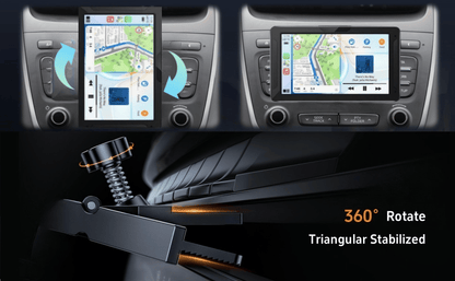 🚗 Adjustable CD Slot CarPlay Mount with 360° Rotation
