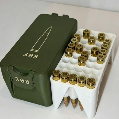 💥🔥Quick Access Ammo Storage Box – 50 Round Lift-Up Design Cartridge Organizer for Range & Storage