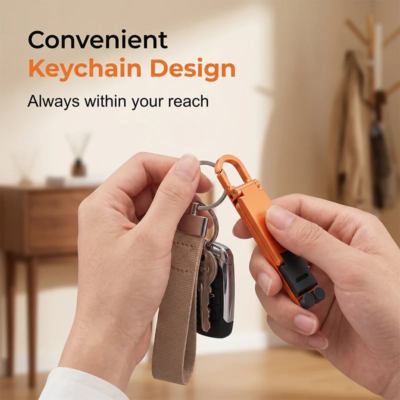 💯🔥HOT SALE 50% OFF🎁📱Mini Aluminum Phone Stand Keychain Foldable Desktop Holder – Small Gadget, Big Convenience✨