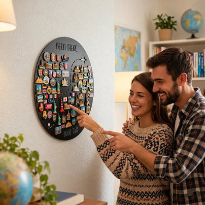 🌎 Travel Magnet Board | “Been There, Done That” Memory Display