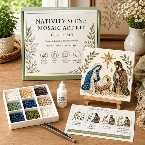 💥 LAST DAY 49% OFF - Nativity Sea Glass Art Kit – Beginner-Friendly ✨