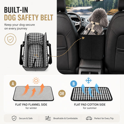 🐾 50% OFF Center Console Pet Booster Seat – Cozy Travel Seat for Small Dogs & Cats 🚗