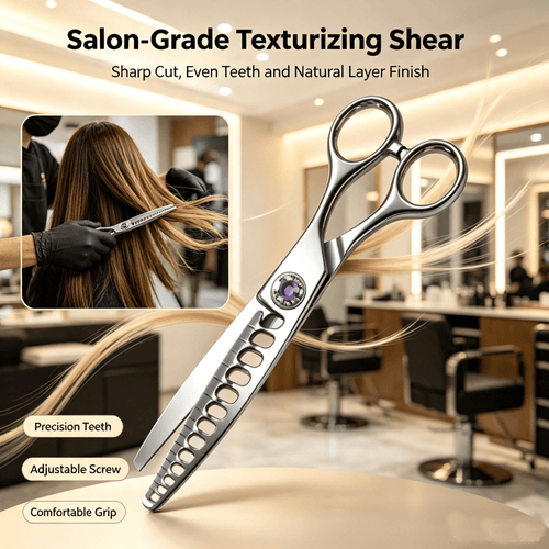 ✂️✨Professional Hair Texturizing Thinning Scissors – Stainless Steel Hair Shears💇‍♂️🔥