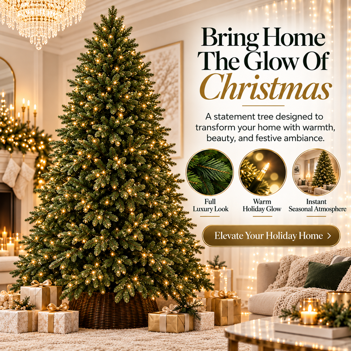 🎅Christmas String Lights – Warm White or Multicolor Holiday Tree Lights💖