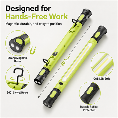 🔥🌟🔦Multifunctional magnetic rechargeable work light💡 Ideal for Mechanic, Car Repair & Garage Use