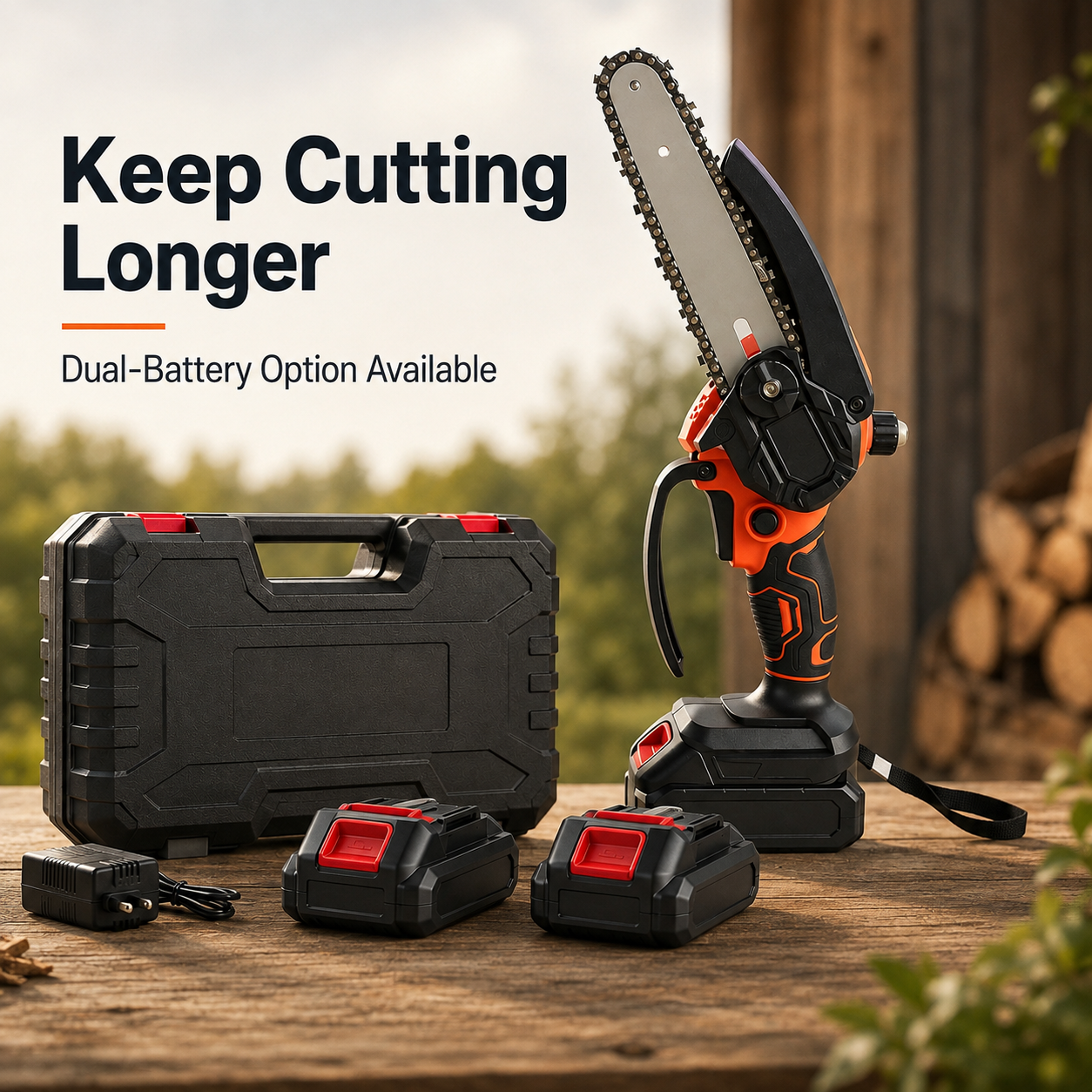 🪚 6-Inch Cordless Mini Chainsaw – Fast One-Handed Pruning 🪵