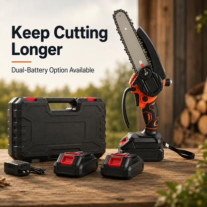 🪚 6-Inch Cordless Mini Chainsaw – Fast One-Handed Pruning 🪵