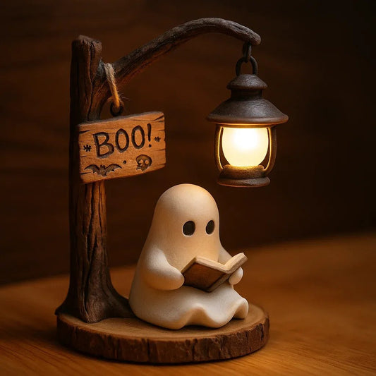 🔥Last Day Promotion 50% OFF - 👻📖Cute Ghost Reading Lantern - BOO!(✨Same as in the video)