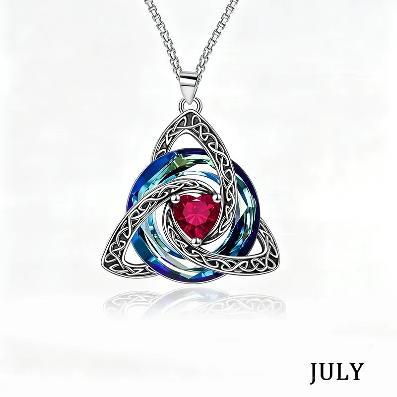 💎 Birthstone Celtic Knot Necklace for Women
