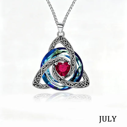 💎 Birthstone Celtic Knot Necklace for Women