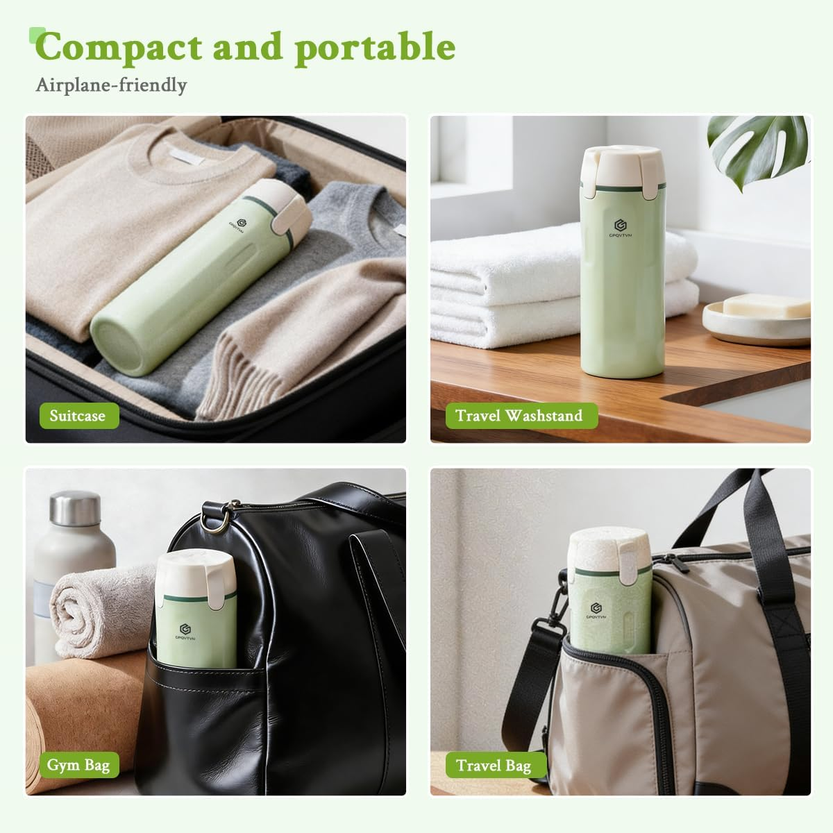 Travel Smart with 4-in-1 – Compact Leak-Proof Refillable Toiletry Dispenser