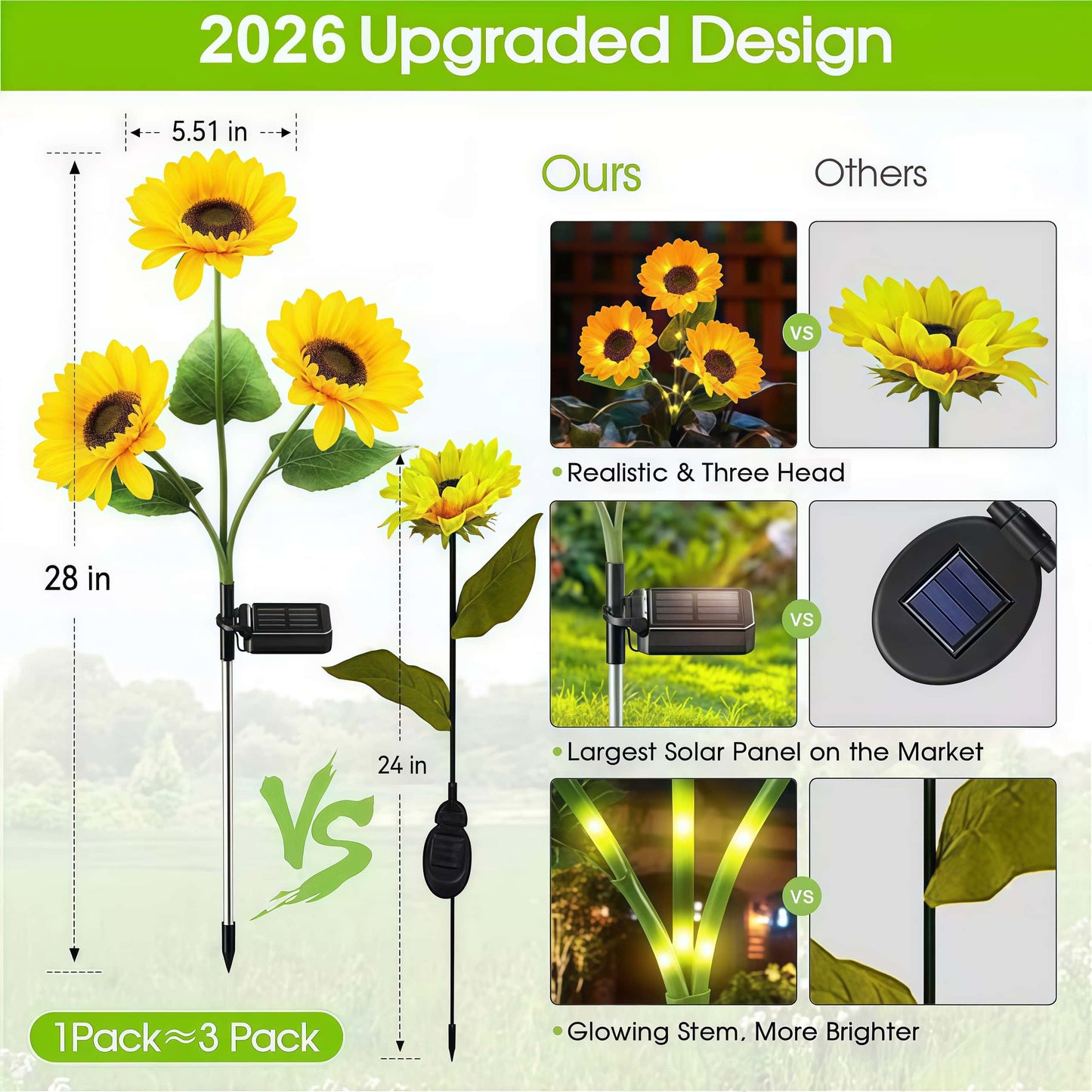🌻 49% OFF🔥Solar Sunflower Garden Lights: Illuminate Your Outdoors with Sun-Kissed Charm