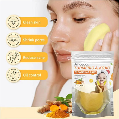 Turmeric & Kojic Cleansing Pads - 20pcs Deep Clean