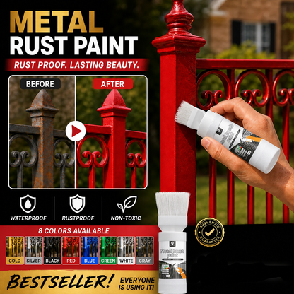 ✨New Arrival✨🖌️🏠Water-Based Metallic Silver Paint with Built-in Brush💥👍