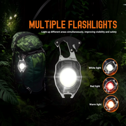 💡 8-in-1 Multifunctional Keychain Flashlight 🔦🌈