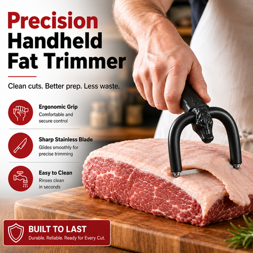 🥩 BBQ Prep Made Easy – Handheld Fat Trimmer for Beef, Pork & Poultry