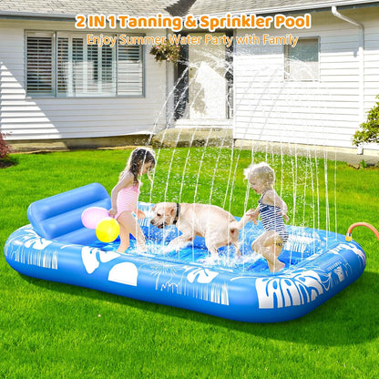 🌊 Inflatable Tanning Pool Float | 5‐in‐1 Lounger with Pillow, Cup Holder & Rope for Water/Beach ☀️