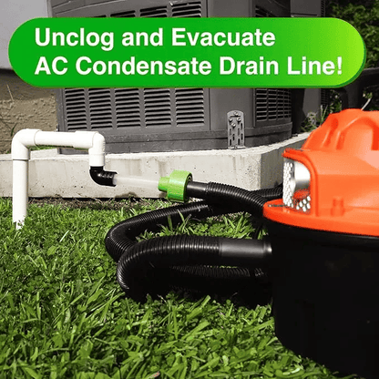 ❄️ AC Drain Line Cleaner Adapter — Rapid PVC Unclogging Tool, Stop AC Leaks & Save $200+ in Repair Fees