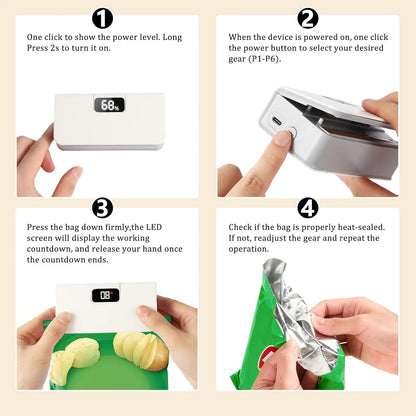 ⚡Rechargeable 2-in-1 Mini Bag Sealer with Cutter