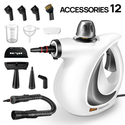 Pressurized Handheld Multi-Surface Natural Steam Cleaner with 12 pcs Accessories