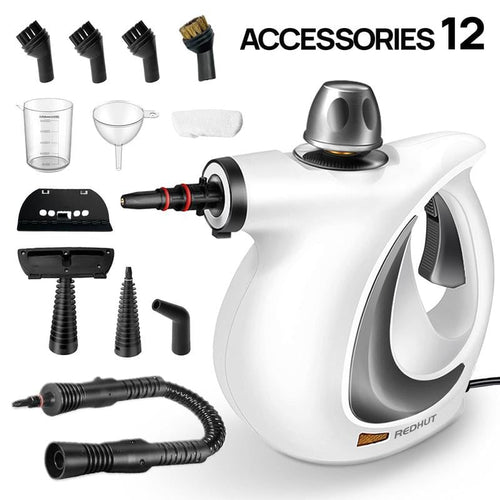 Pressurized Handheld Multi-Surface Natural Steam Cleaner with 12 pcs Accessories