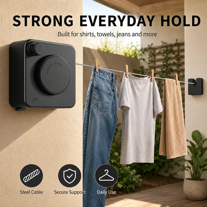 ✨Retractable Stainless Steel Clothesline – Dry More, Save Space