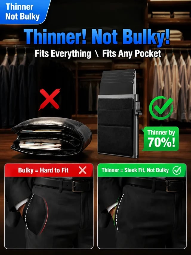 Metal multi-card slot automatic pop-up card holder