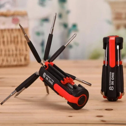 🎉📢📢40% OFF !! ⏰ 8-in-1 Folding Screwdriver – Built-In LED Work Light & Flashlight