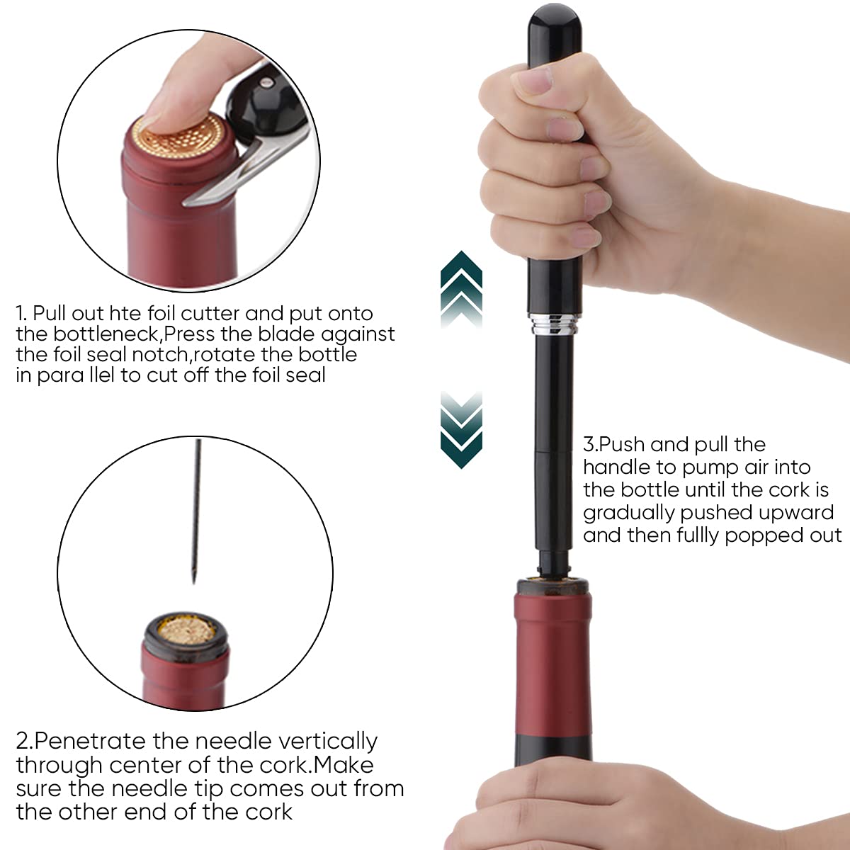 🍾Air pressure wine corkscrew