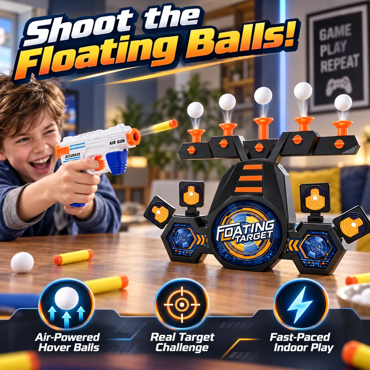 🎯Floating Target Shooting Toy Set | Fun Competitive Shooting Game, Perfect Gift For Boys & Girls