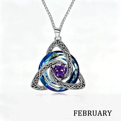💎 Birthstone Celtic Knot Necklace for Women