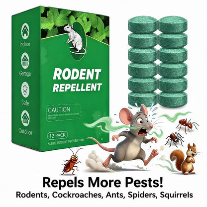 ⏳Father's Day Limited Edition 50% OFF 🟢 Natural Peppermint Rodent Repellent Tablets – 12 Pack