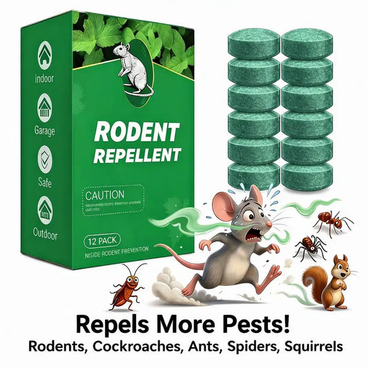 ⏳Father's Day Limited Edition 50% OFF 🟢 Natural Peppermint Rodent Repellent Tablets – 12 Pack