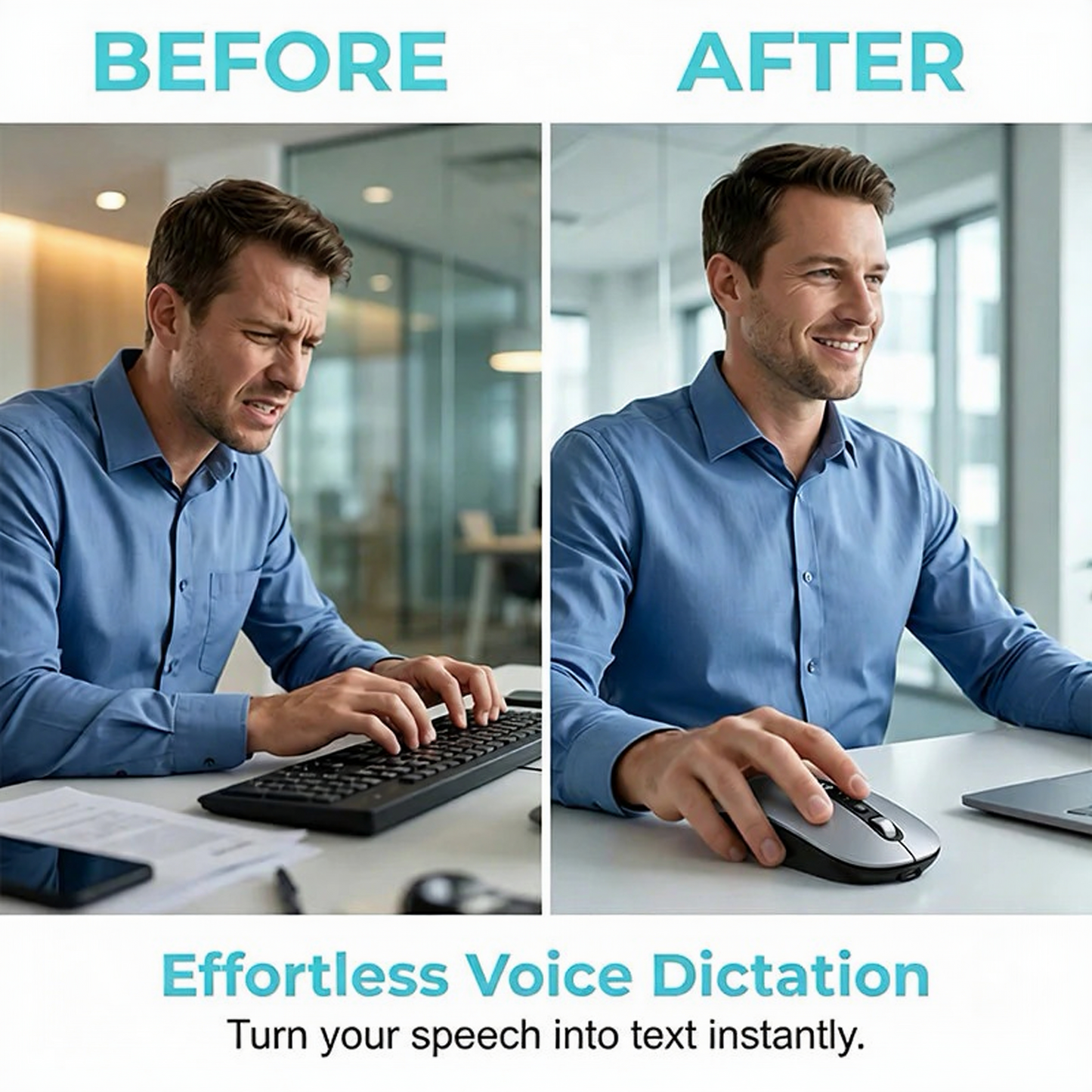 ⚡2026 Hot Sale⏰AI Smart Voice Wireless Mouse🖱️💬