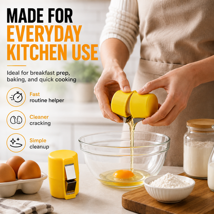 🥚 Household Egg Shell Opener – Crack Eggs Cleanly Without Mess or Broken Shells