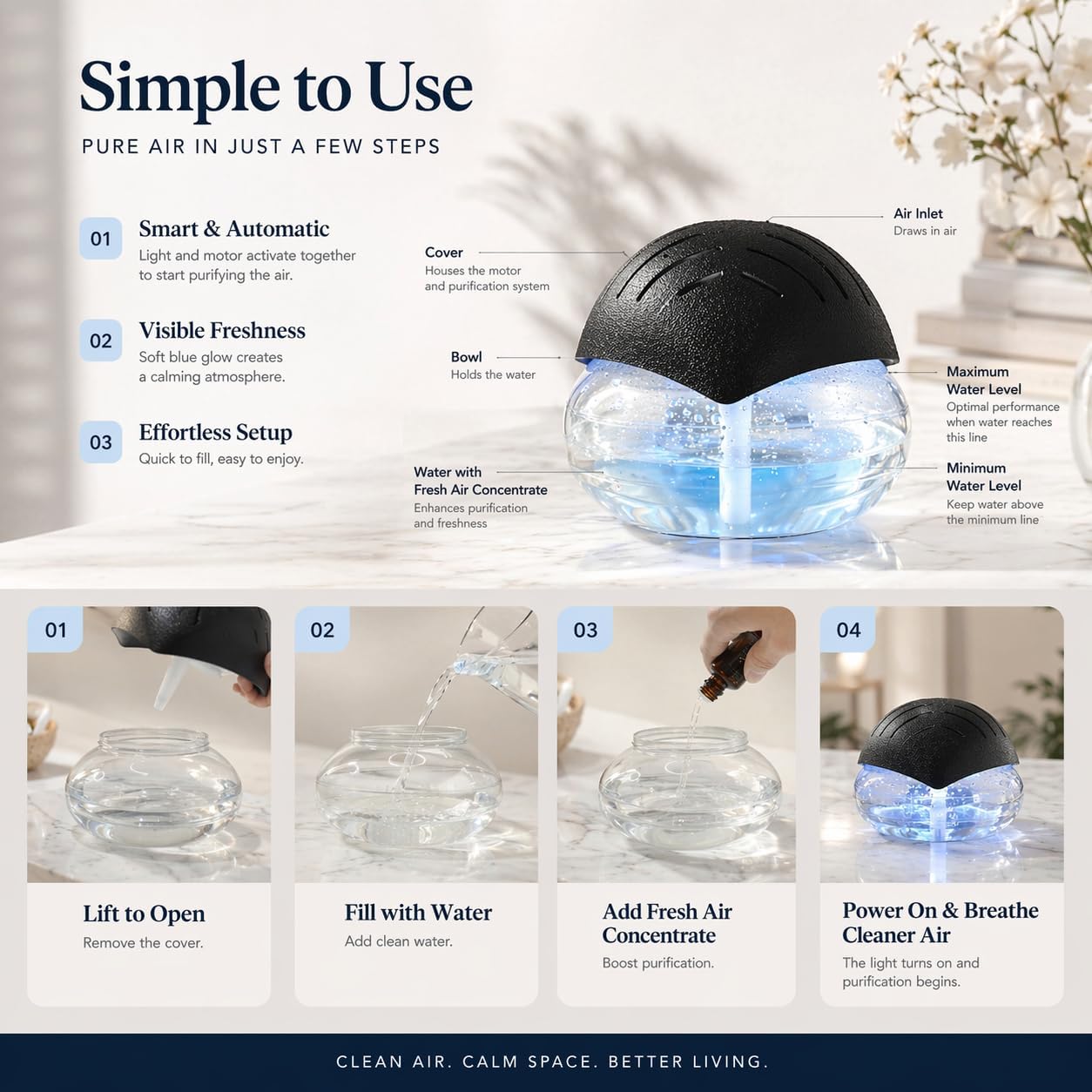 Air Purifier & Aromatherapy Diffuser