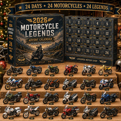 🔥🎁2026 Motorcycle Legends Advent Calendar – 24 Days, 24 Mini Motorcycles, 24 Legendary Rides