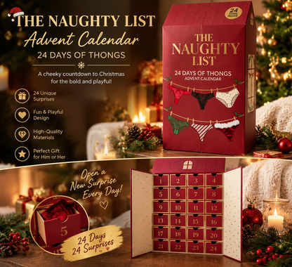 🎁The Naughty List 24 Days Of Thongs Advent Calendar🔥