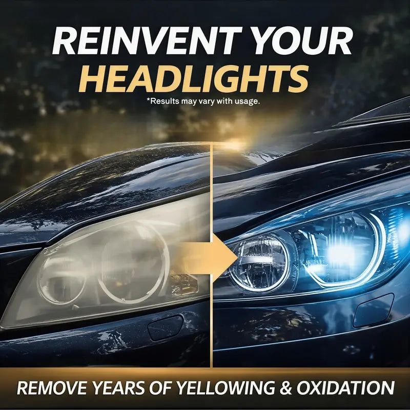 🔥🚗 Car Headlight Repair Fluid✨ – Specially Designed for Oxidized, Yellowed, and Blurry Headlights 💡