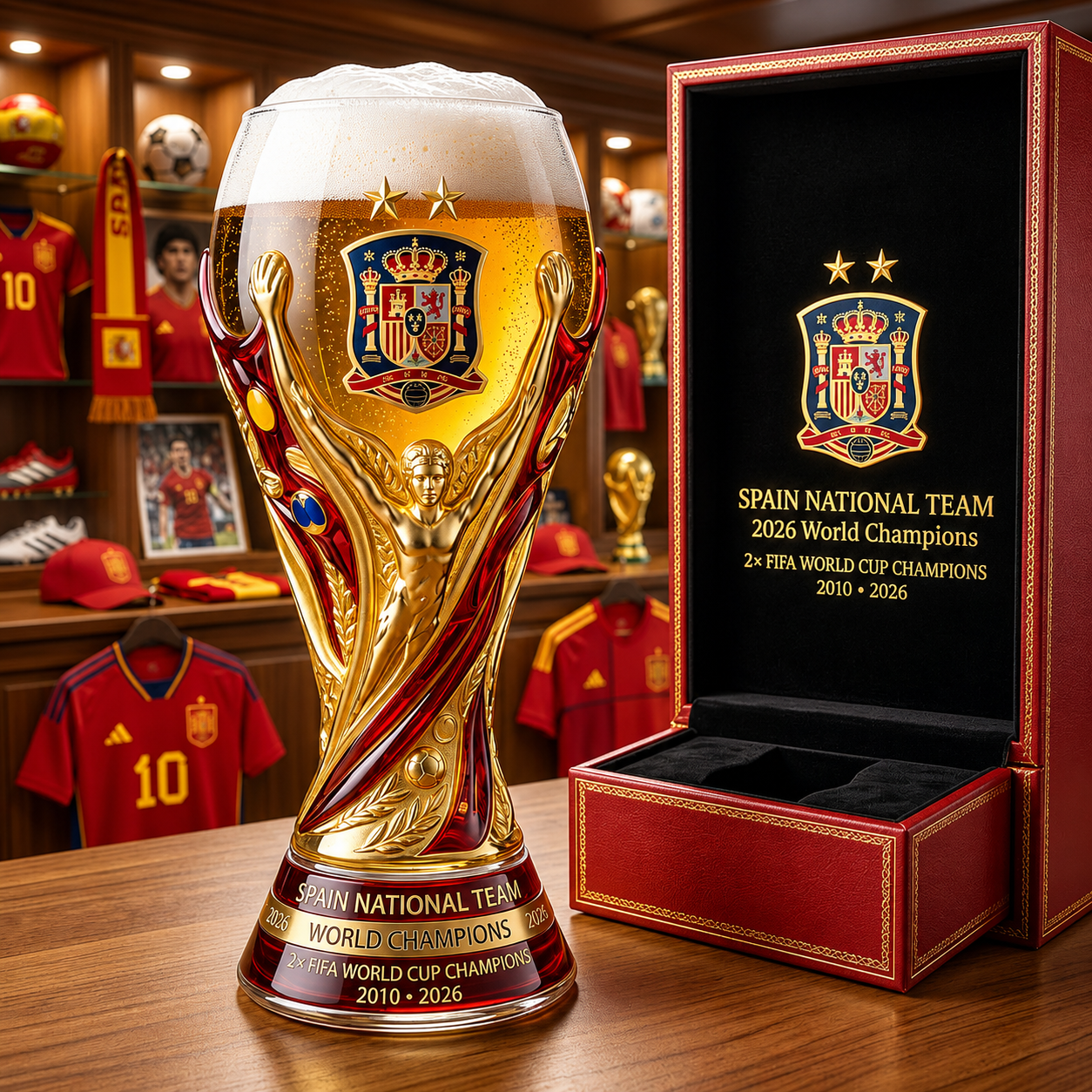 Spain 2026 World Cup Champion Commemorative Glass