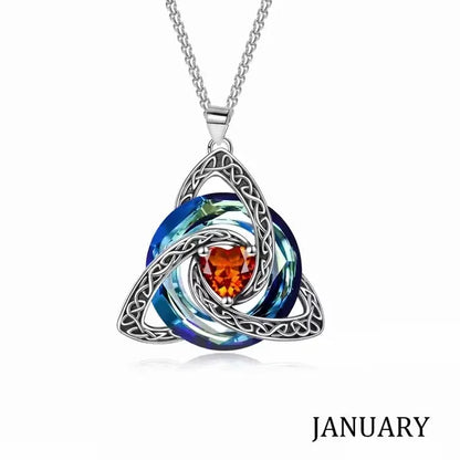 💎 Birthstone Celtic Knot Necklace for Women