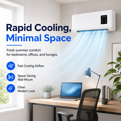2-in-1 Wall Mounted Air Cooler & Heater with Remote Control